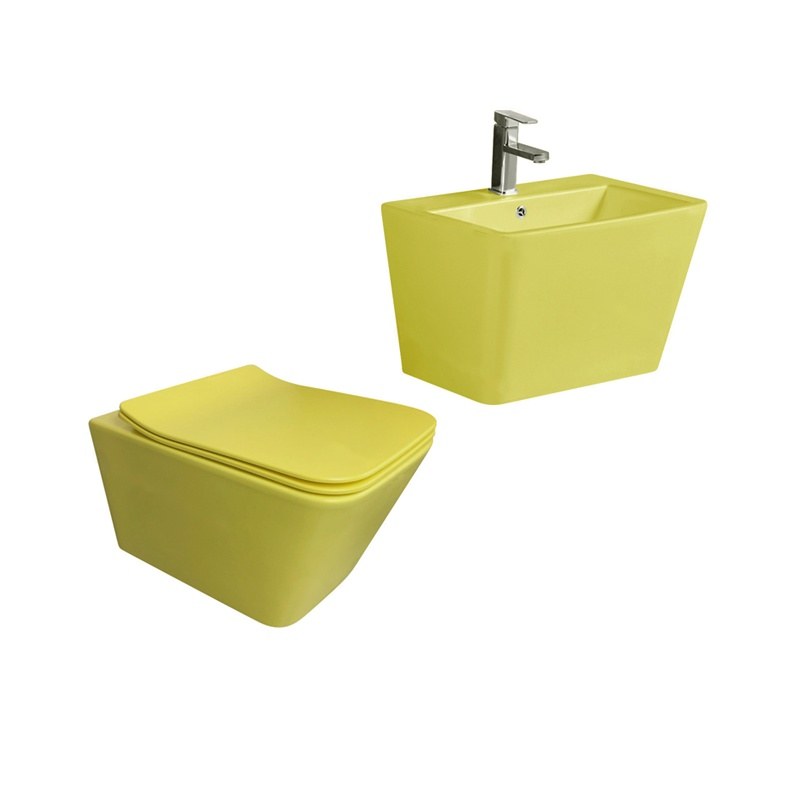 LT-454W-M-Y------LT-503-M-Y white wall-hung-toilet-suites
