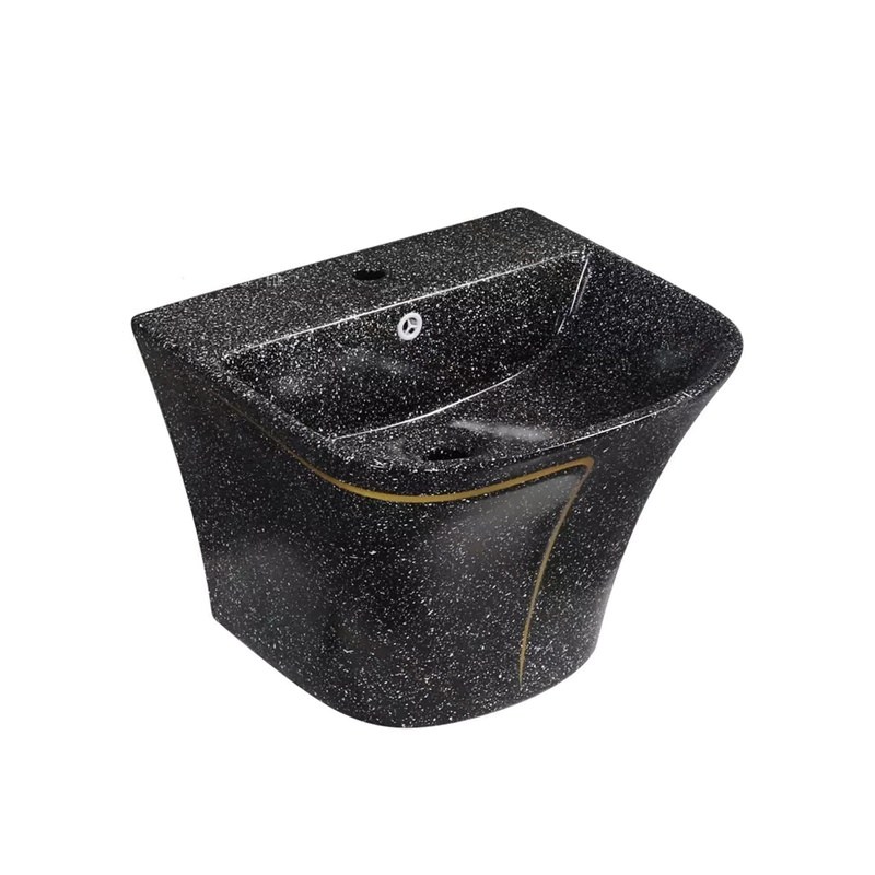LT-587-CDG-BLGL black wall-hung-basins