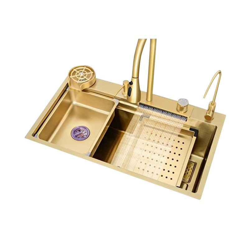 LT-7245FA1LS-Gold kitchen sink, stainless sink, wash basin sink
