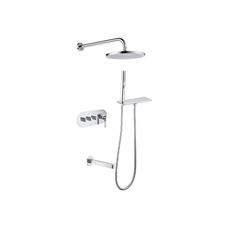 LT-10075-BRA-AZLYHS shower set, shower system, complete shower kit