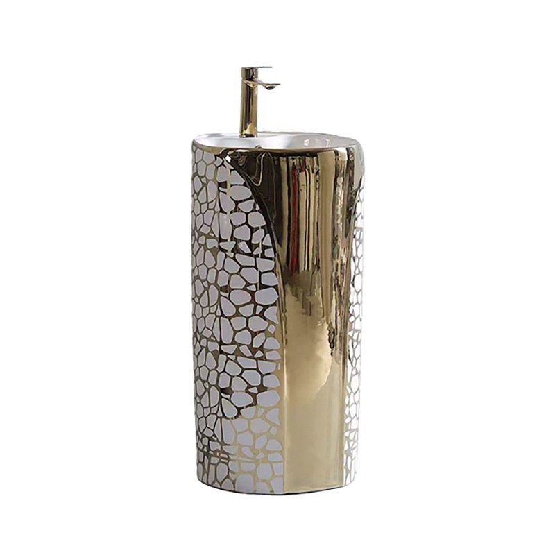LT-384-GI-PG gold pedestal-basins