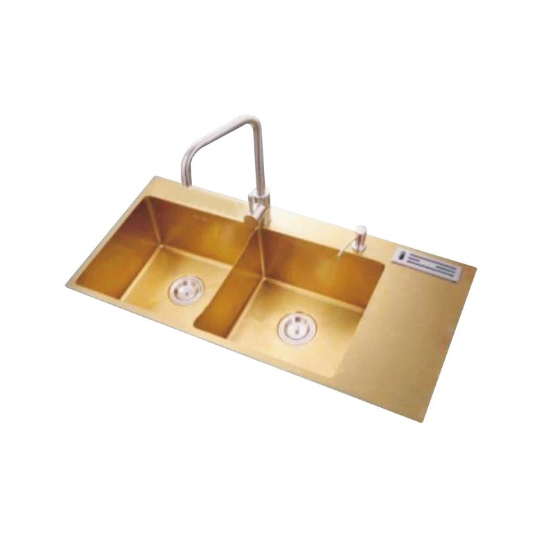 LT-12050DHBLS-Gold kitchen sink, stainless sink, wash basin sink