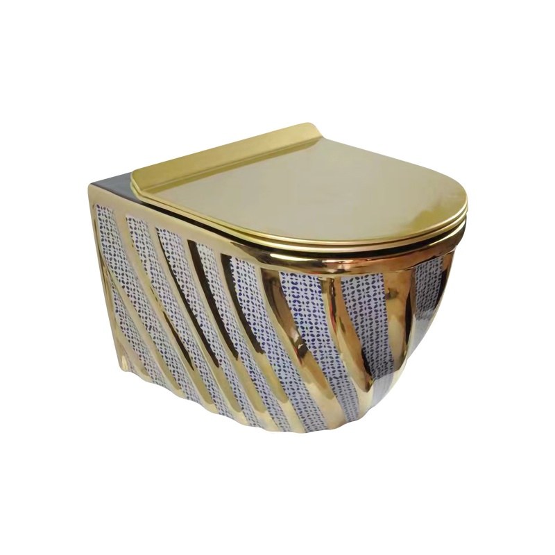 LT-WHT4032-GID-BLGL1 patterned wall-hung-toilets