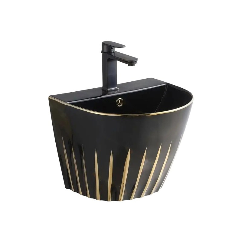 LT-5148-GID-M-GBL2 black wall-hung-basins