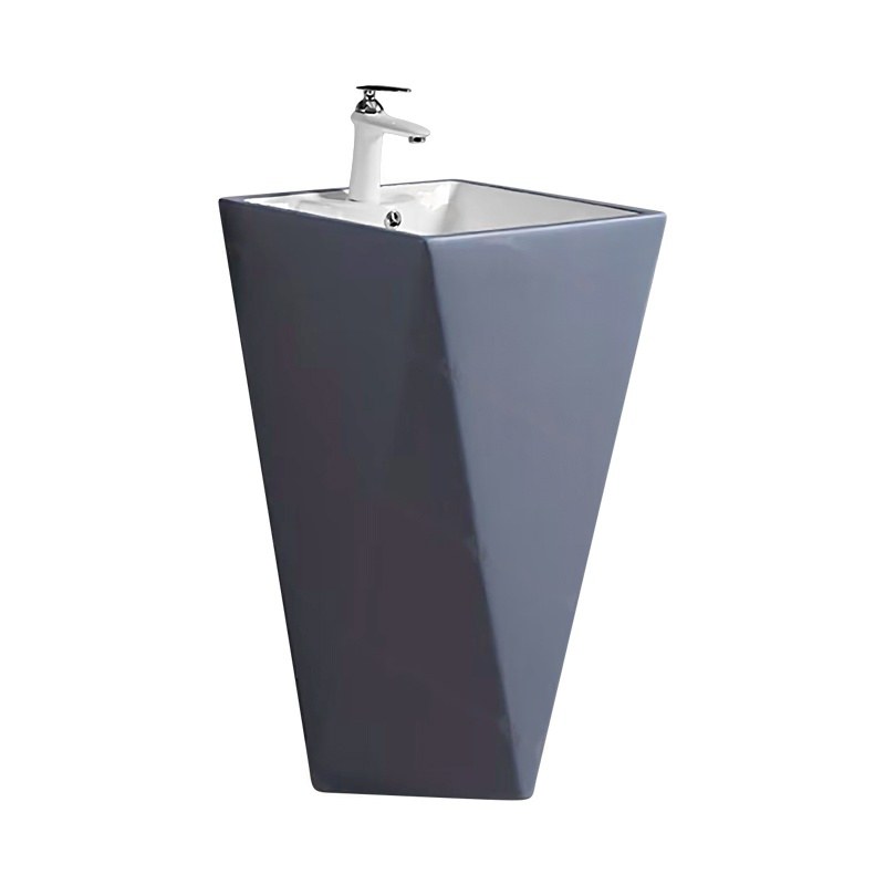 LT-307-CG-DGW black pedestal-basins