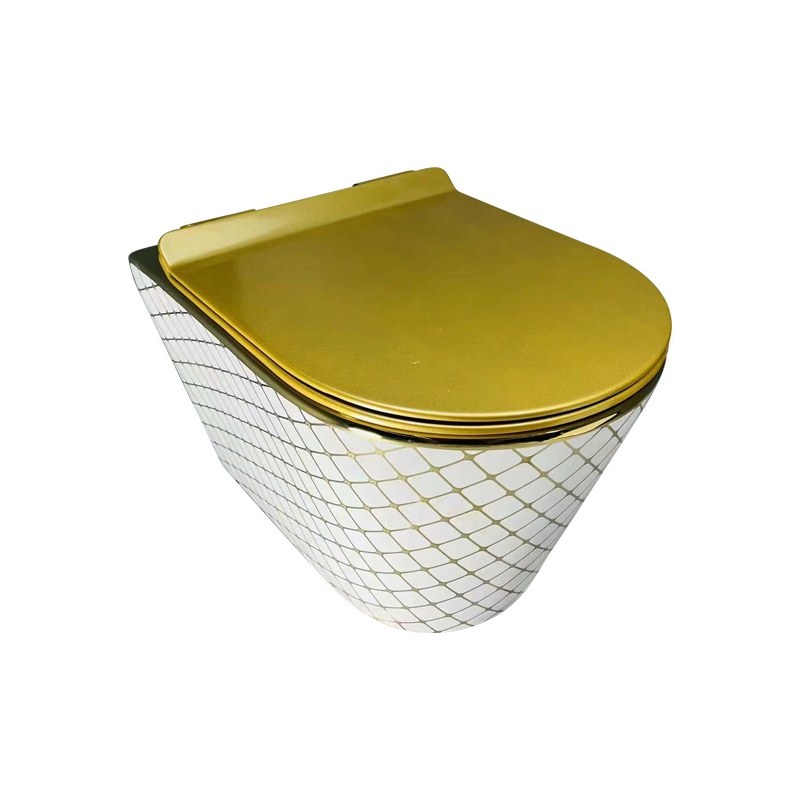 LT-452W-GID-GW5 gold wall-hung-toilets