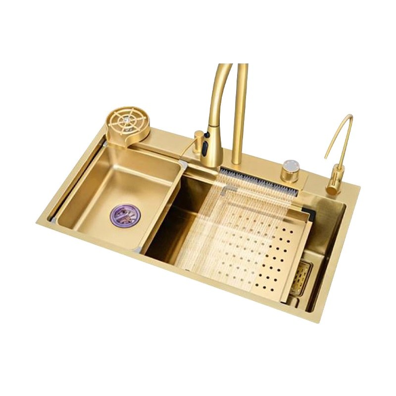 LT-8245FA1LS-Gold kitchen sink, stainless sink, wash basin sink