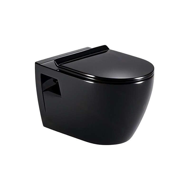 LT-WHT4081-CG-BL black wall-hung-toilets