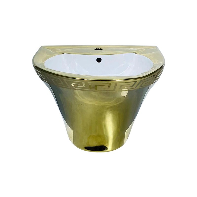 LT-525-GID-GDW1 gold wall-hung-basins