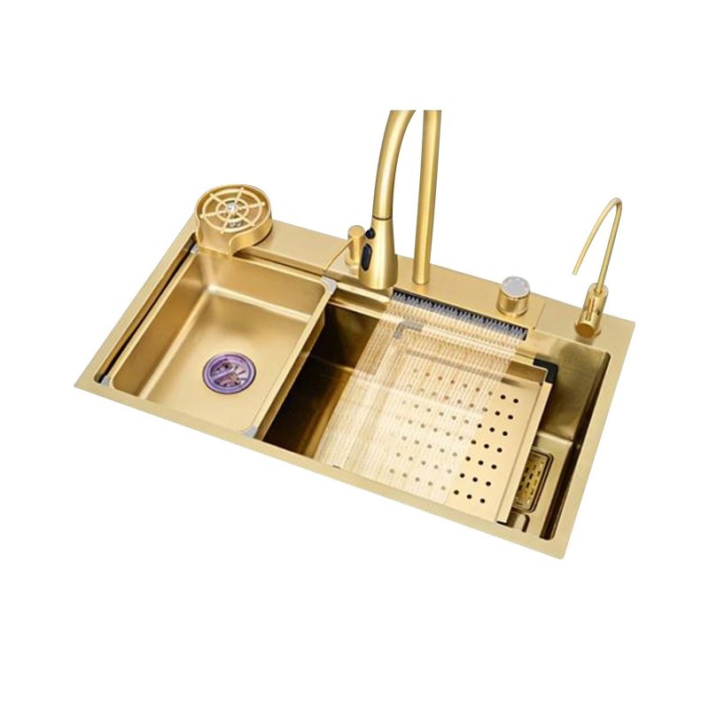 LT-6245FA1LS-Gold kitchen sink, stainless sink, wash basin sink