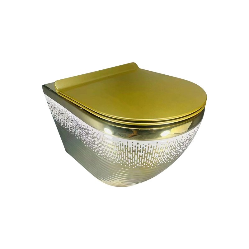 LT-WHT4002-GI-GDW gold wall-hung-toilets
