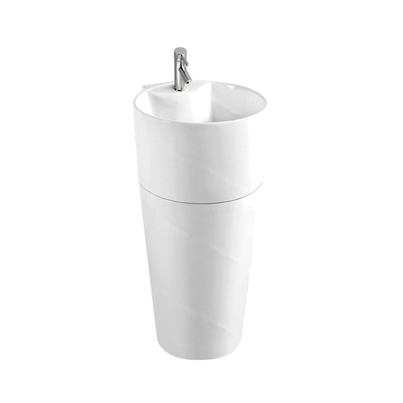 LT-302 white pedestal-basins
