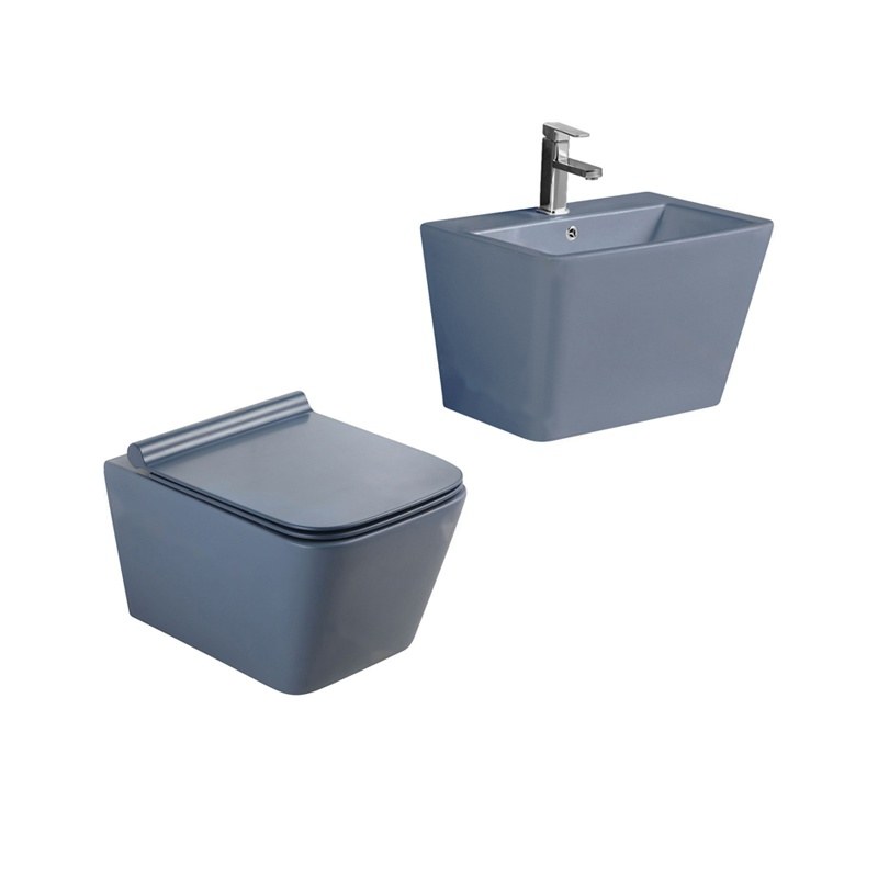 LT-454W-M-SB-----LT-503-M-SB white wall-hung-toilet-suites