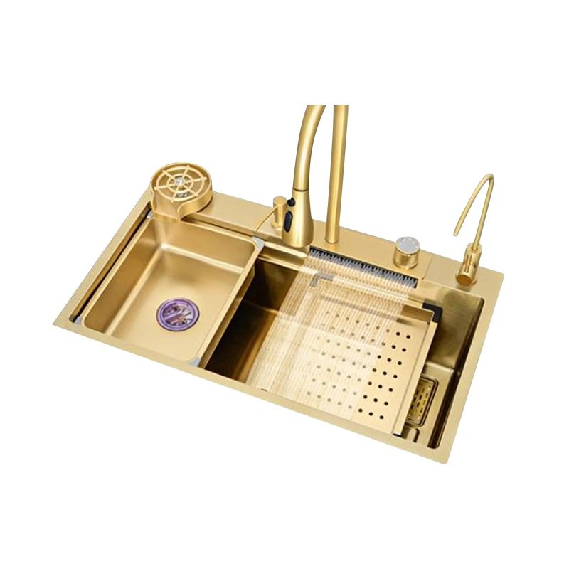 LT-8545FA1LS-Gold kitchen sink, stainless sink, wash basin sink