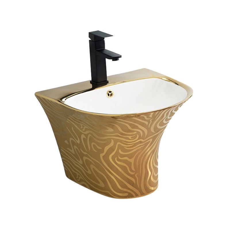 LT-519-GID-CT-13 gold wall-hung-basins
