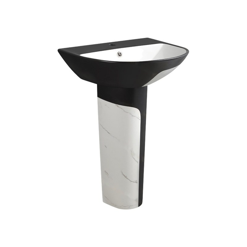 LT-362P-DP-WBL black pedestal-basins