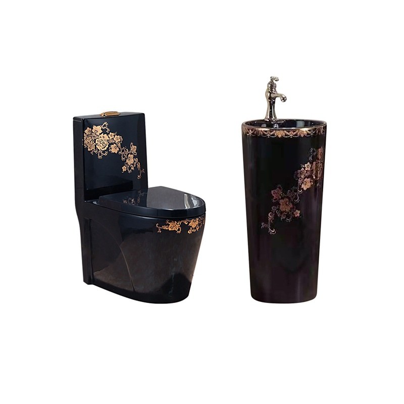 LT-1086-GID-G5---LT-321-GID-G5 black one-piece-toilet-suites