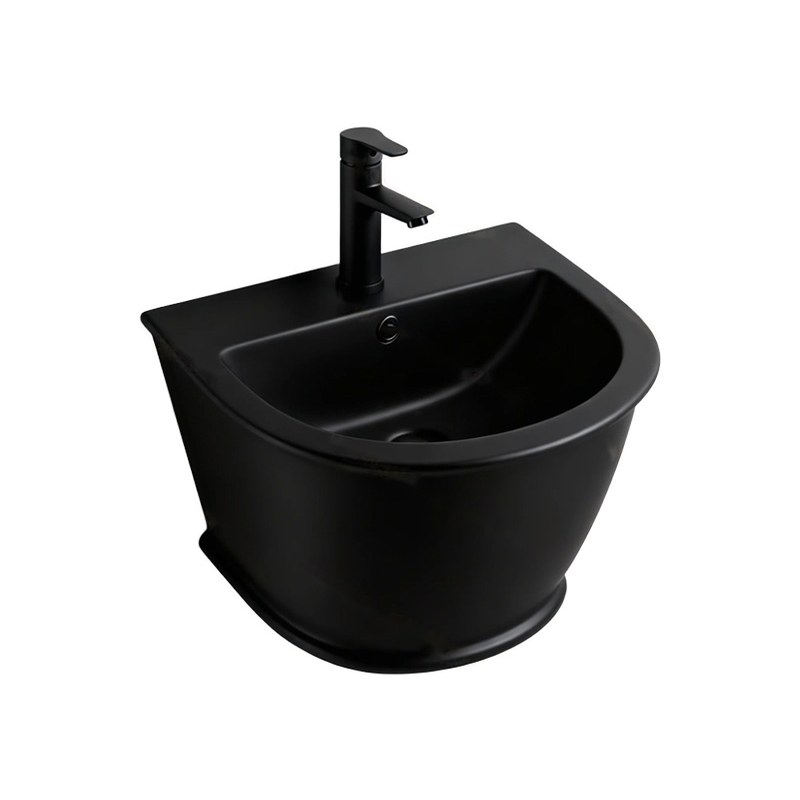 LT-5114-M-BL black wall-hung-basins