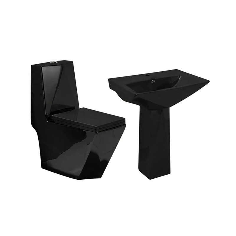 LT-1107-CG-BL----LT-307P-CG-BL white two-piece-toilet-suites