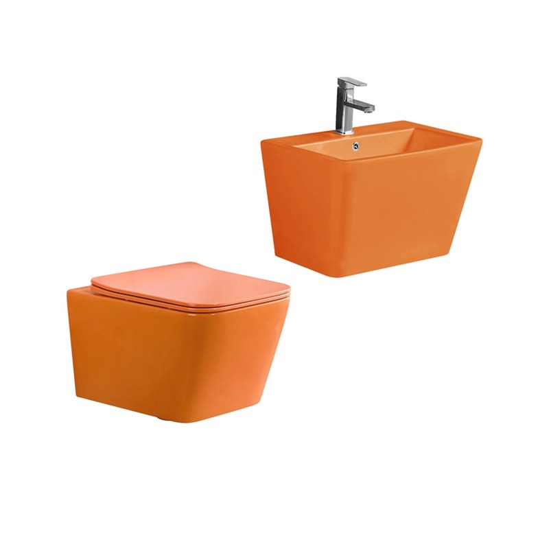 LT-454W-M-O------LT-503-M-O white wall-hung-toilet-suites