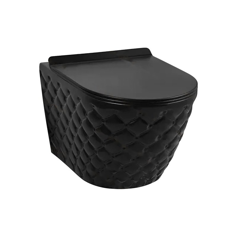 LT-WHT4040-M-BL black wall-hung-toilets