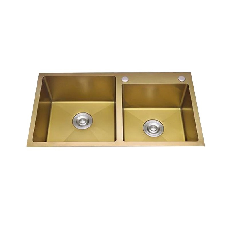 LT-8245DHBLS-Gold kitchen sink, stainless sink, wash basin sink