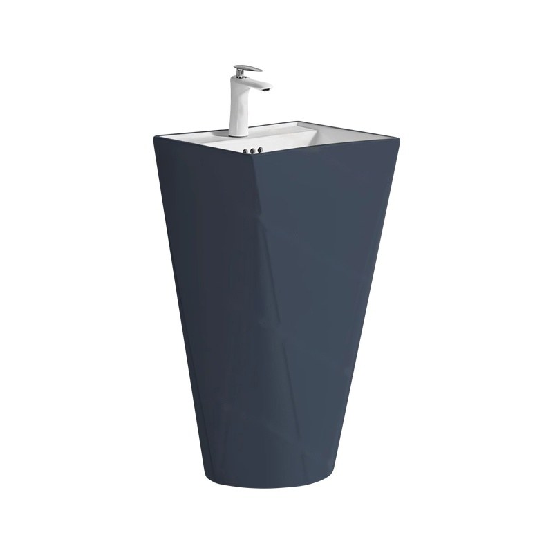 LT-390-M-GBW black pedestal-basins
