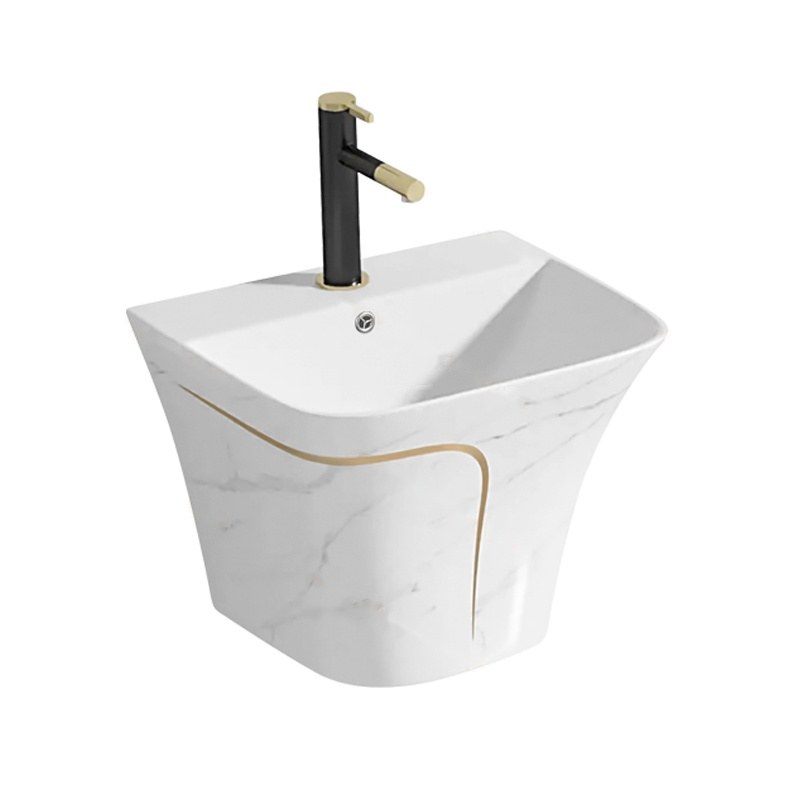LT-587-DP-WGL white wall-hung-basins