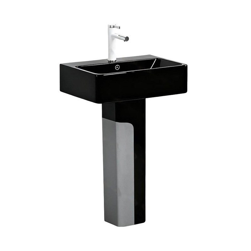 LT-354P-CG-SBL black pedestal-basins