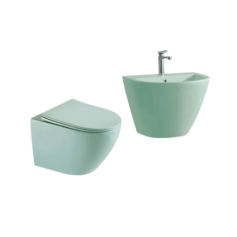 LT-450W-M-AG-----LT-501-M-AG white wall-hung-toilet-suites