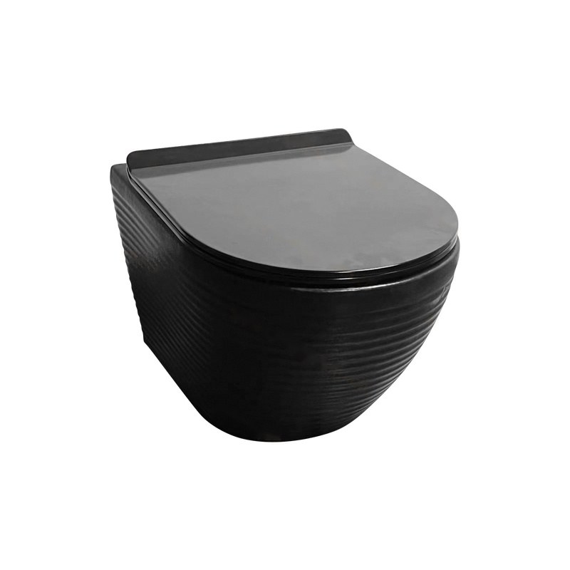 LT-WHT4002-FG-M-BL black wall-hung-toilets