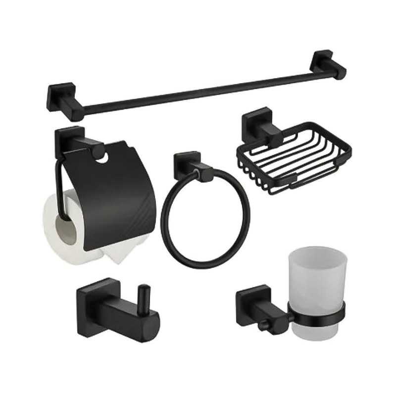 LT-AL8200-6A-B bathroom hardware set, towel bar, bath accessory