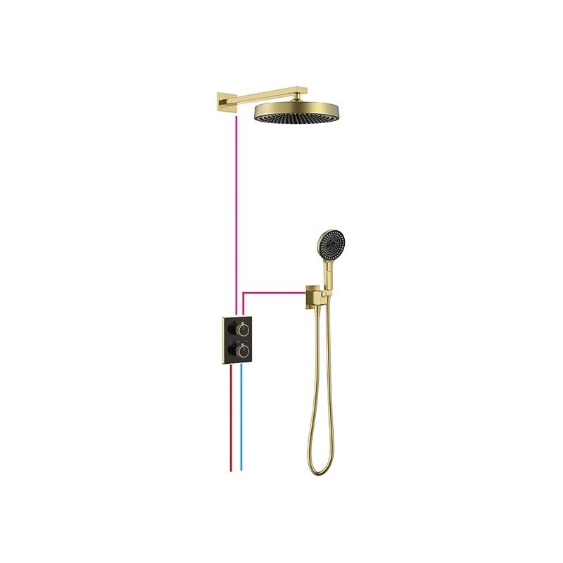 LT-10068-BRA-AZLYHS shower set, shower system, complete shower kit