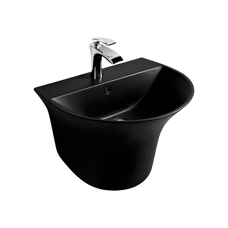 LT-518-M-BL black wall-hung-basins