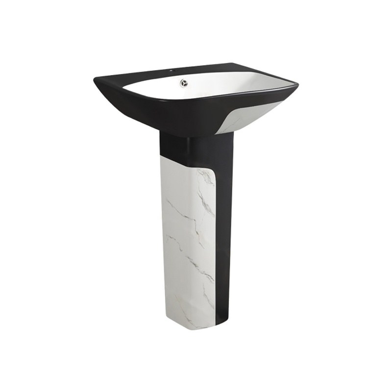 LT-363P-DP-WBL black pedestal-basins