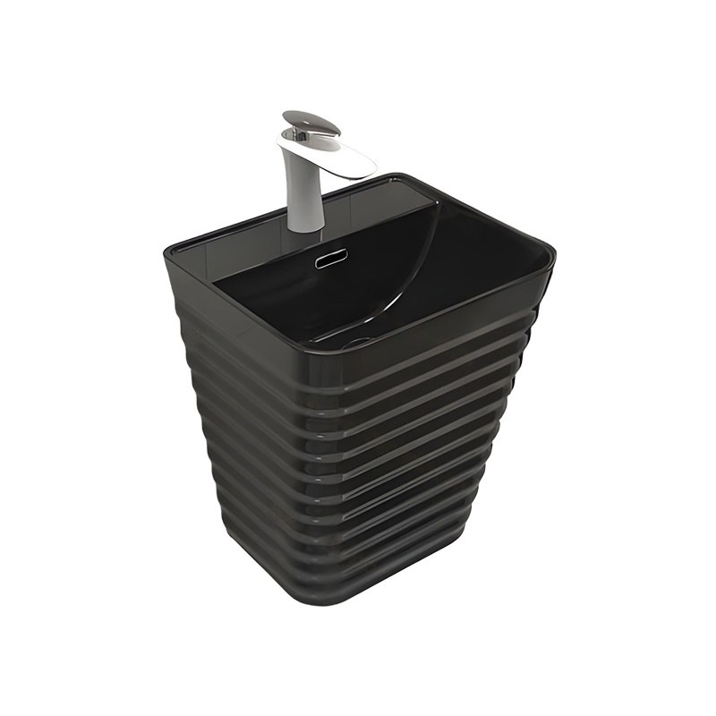 LT-5145-CG-BL black wall-hung-basins