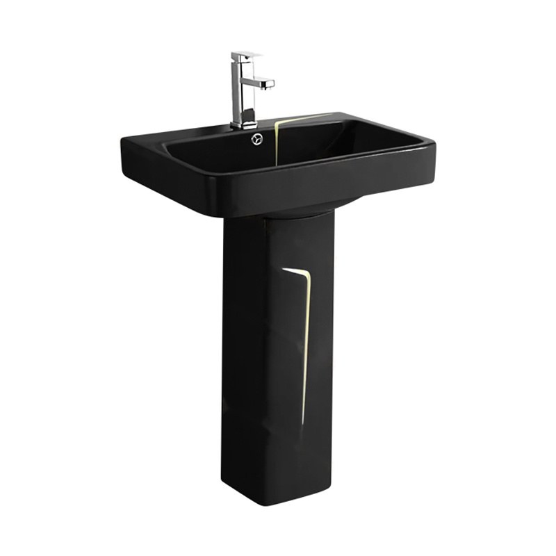 LT-354P-CG-BL black pedestal-basins
