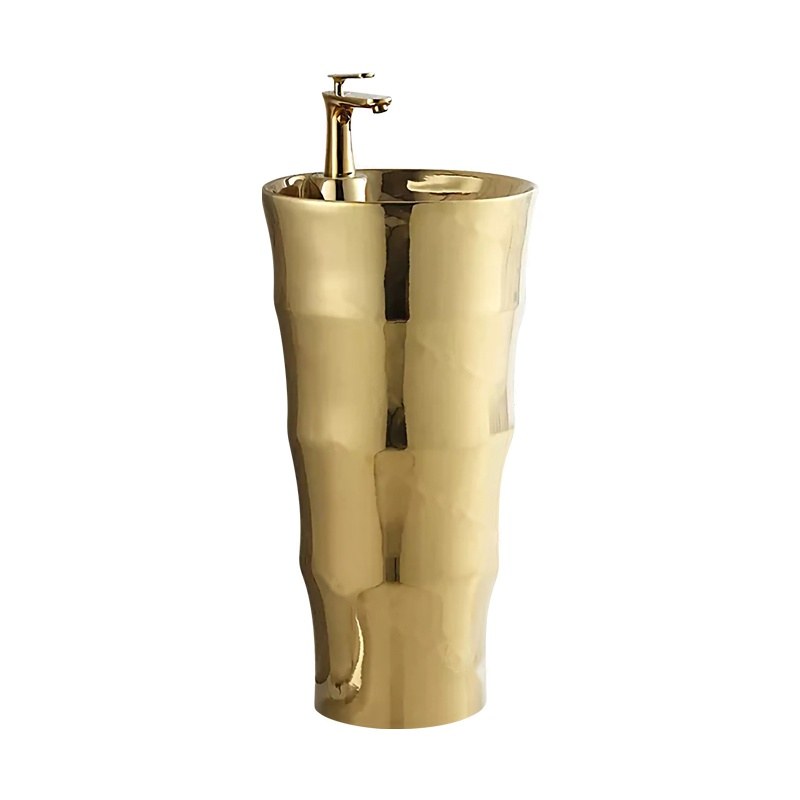 LT-301-GI-PG gold pedestal-basins