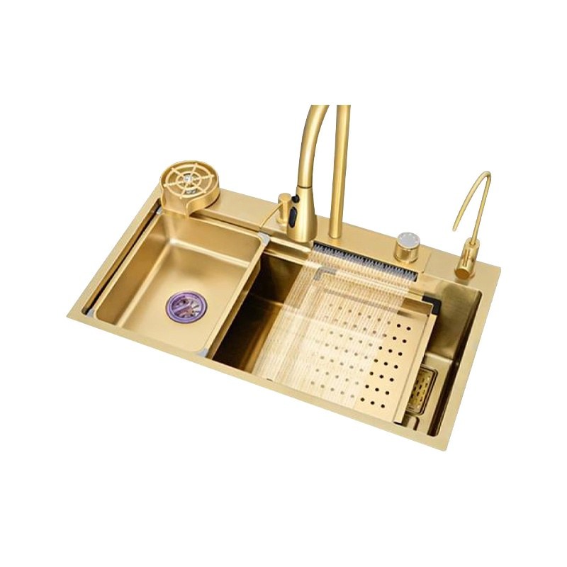 LT-6845FA1LS-Gold kitchen sink, stainless sink, wash basin sink