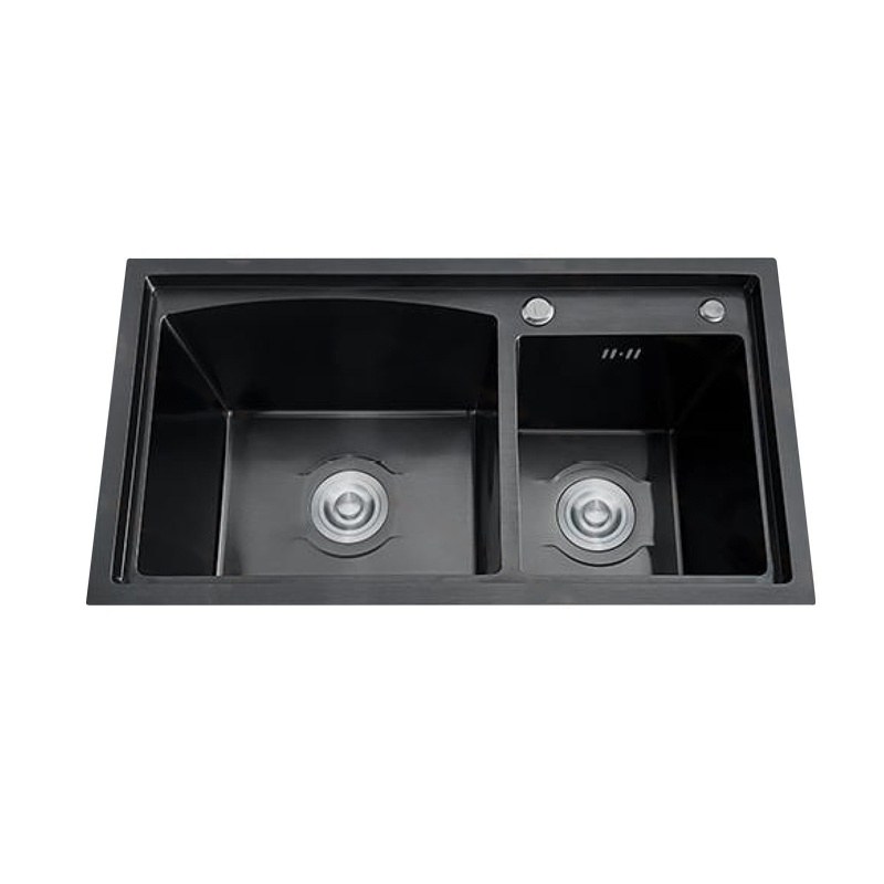 LT-8050DHBE2LS-Black kitchen sink, stainless sink, wash basin sink