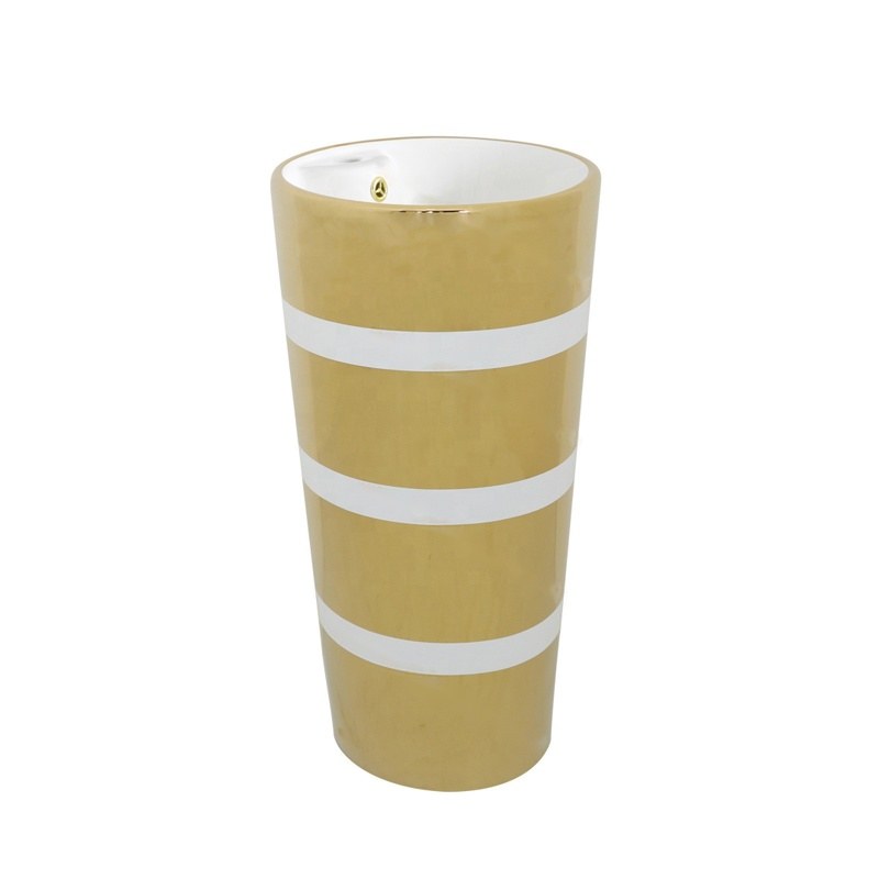 LT-321-CG-YW gold pedestal-basins