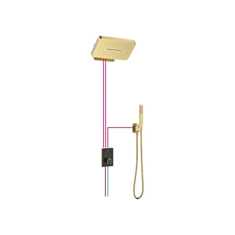 LT-10060-BRA-AZLYHS shower set, shower system, complete shower kit
