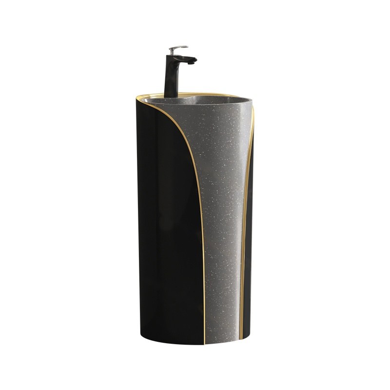 LT-384-CG-BLLGGL black pedestal-basins