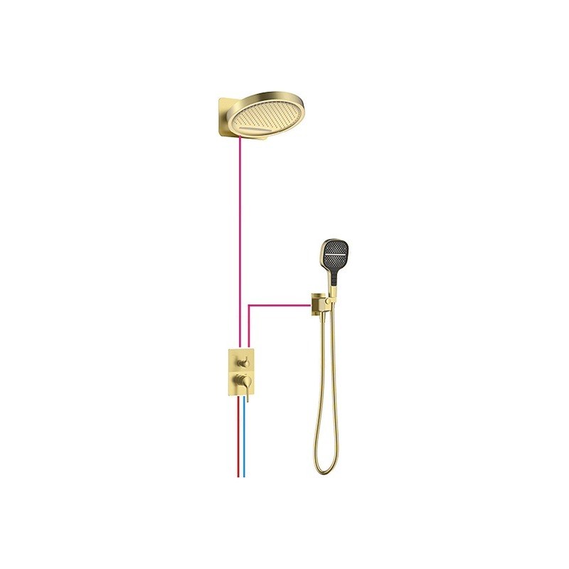 LT-10070-BRA-AZLYHS shower set, shower system, complete shower kit