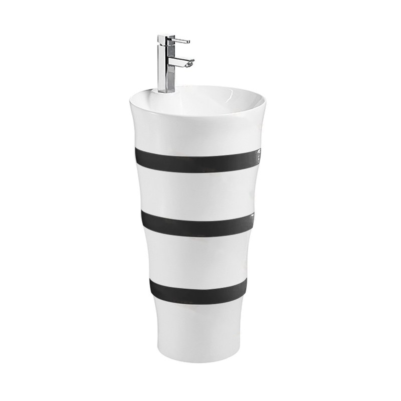 LT-301-CG-BLW white pedestal-basins
