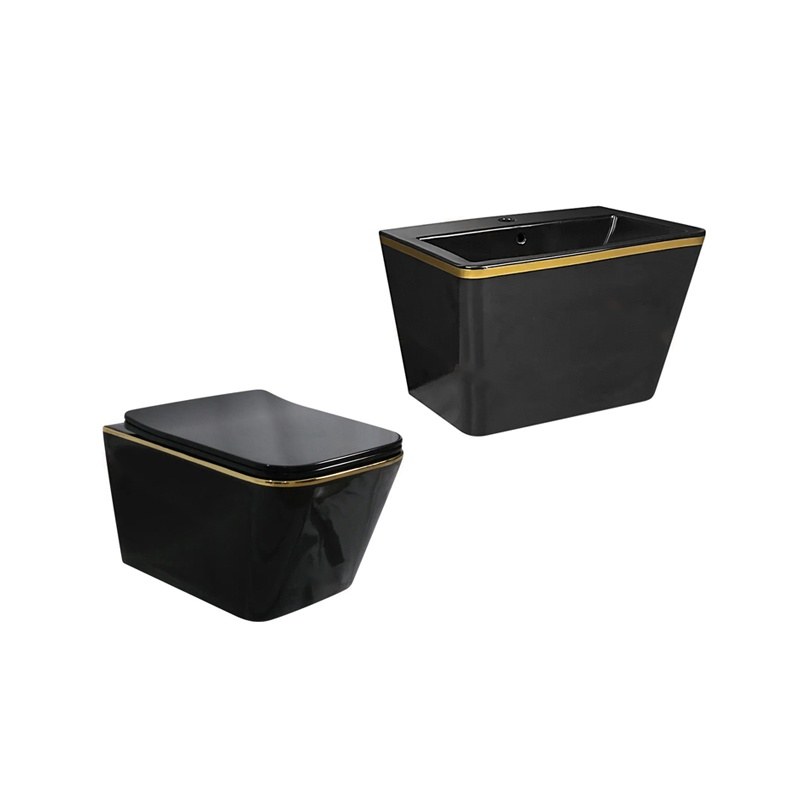 LT-454W-CG-BLGL-----LT-503-CG-BLGL white wall-hung-toilet-suites