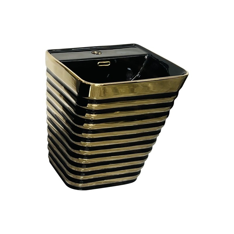 LT-5145-GI-BLGL black wall-hung-basins