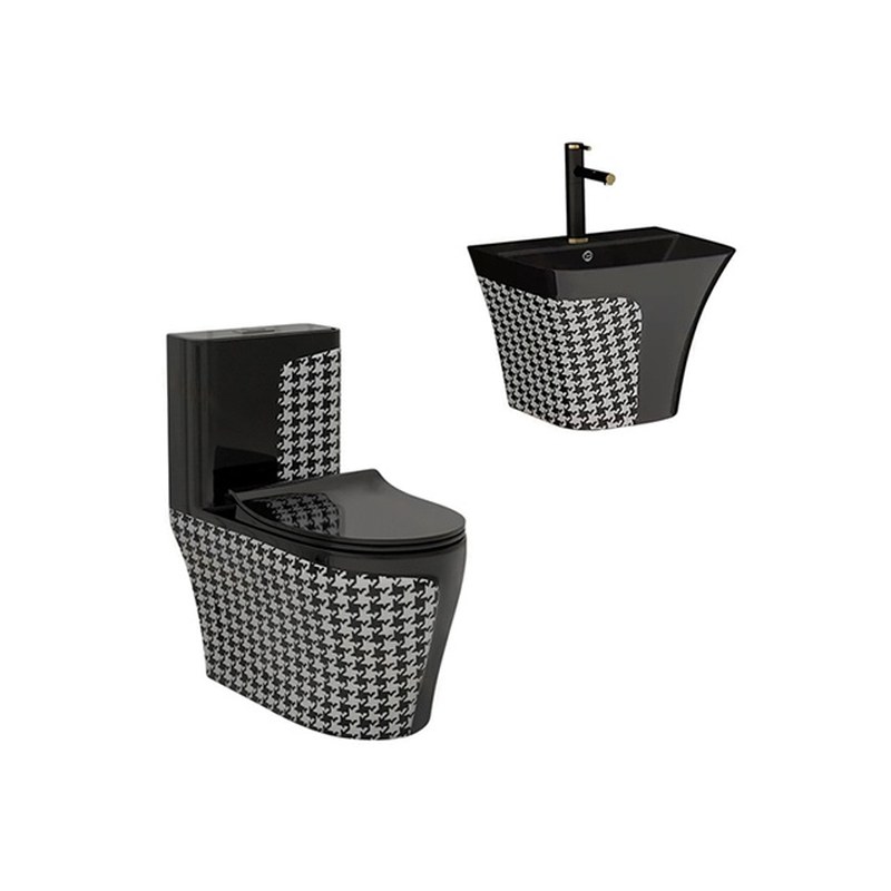 LT-1121-CG-BL1----LT-587-CG-BL1 white two-piece-toilet-suites