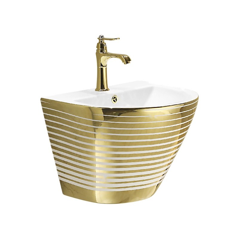 LT-501-GID-GW gold wall-hung-basins