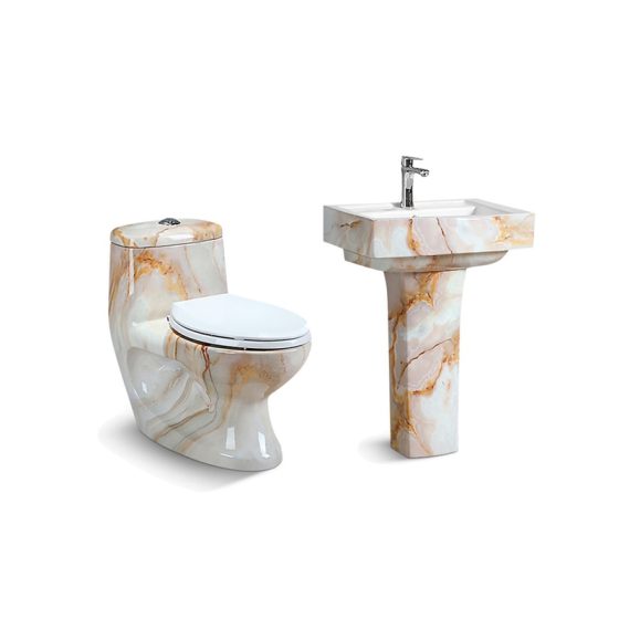 LT-1023-DP-1--LT-325P-DP-1 patterned one-piece-toilet-suites